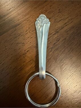Stainless Rose Spoon Keychain